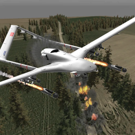 Военный удар дрона 3D