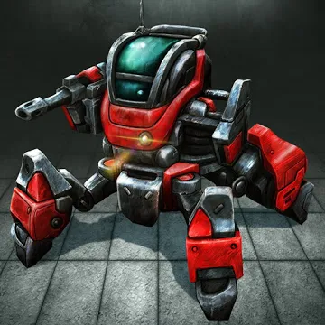 Robot Warrior: Top-down shooter. Offline game