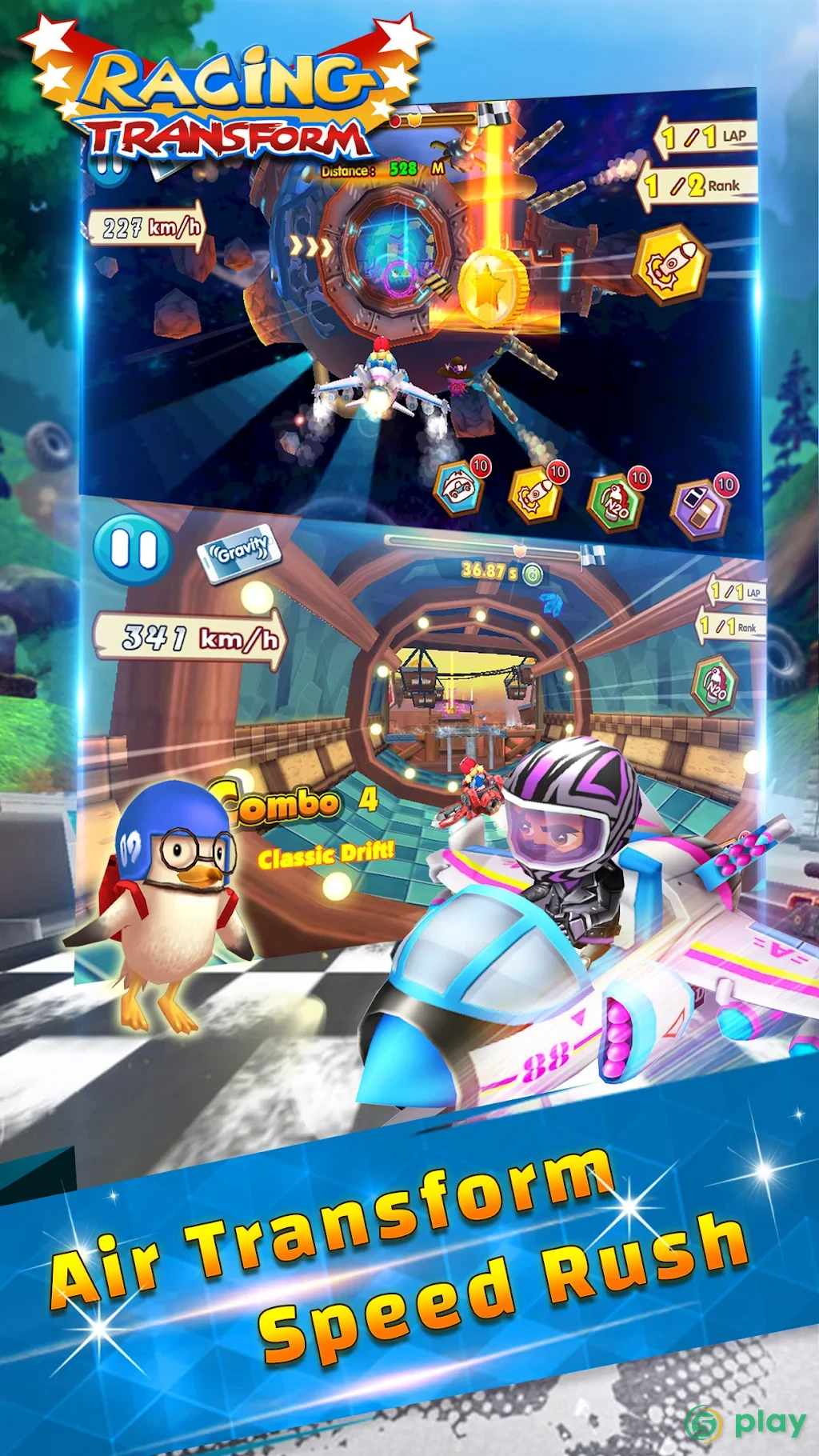 Racing Transform - Skyland Race — скриншот 1