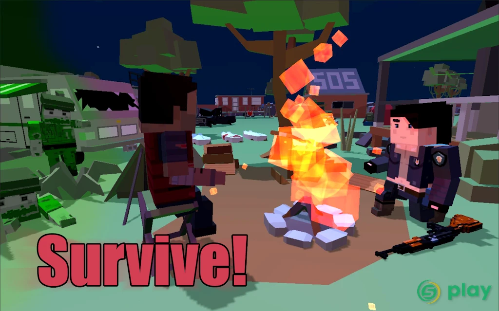 Blocky Zombie Survival — скриншот 1