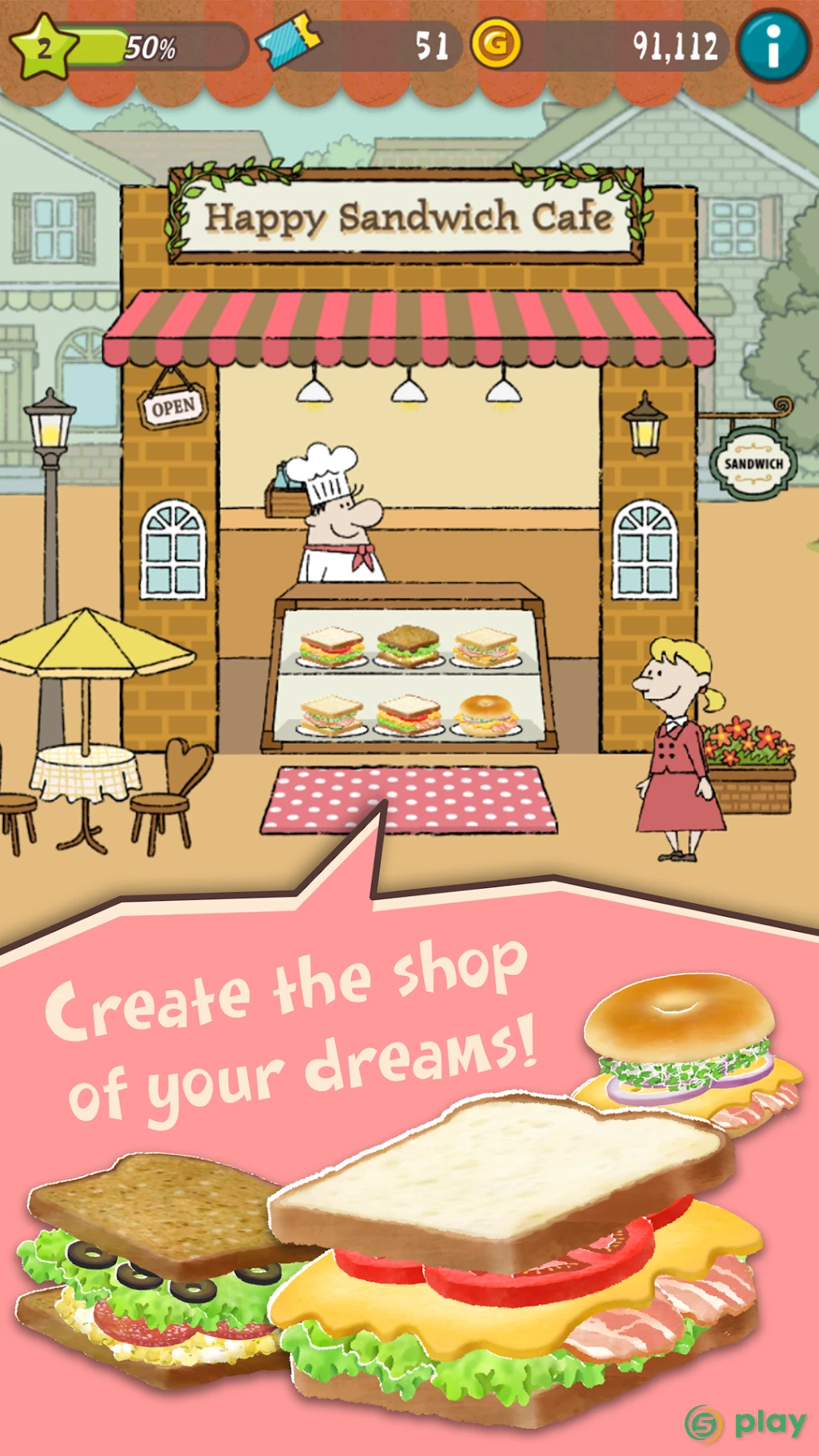 Happy Sandwich Cafe — скриншот 1