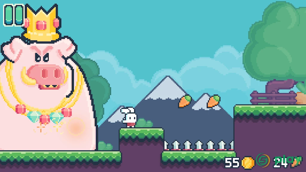 Yeah Bunny 2 - pixel retro arcade platformer — скриншот 1
