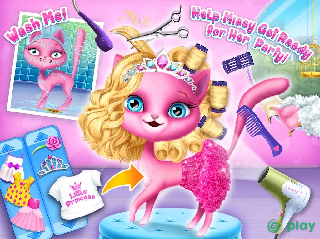 Cat Hair Salon Birthday Party - Virtual Kitty Care — скриншот 12