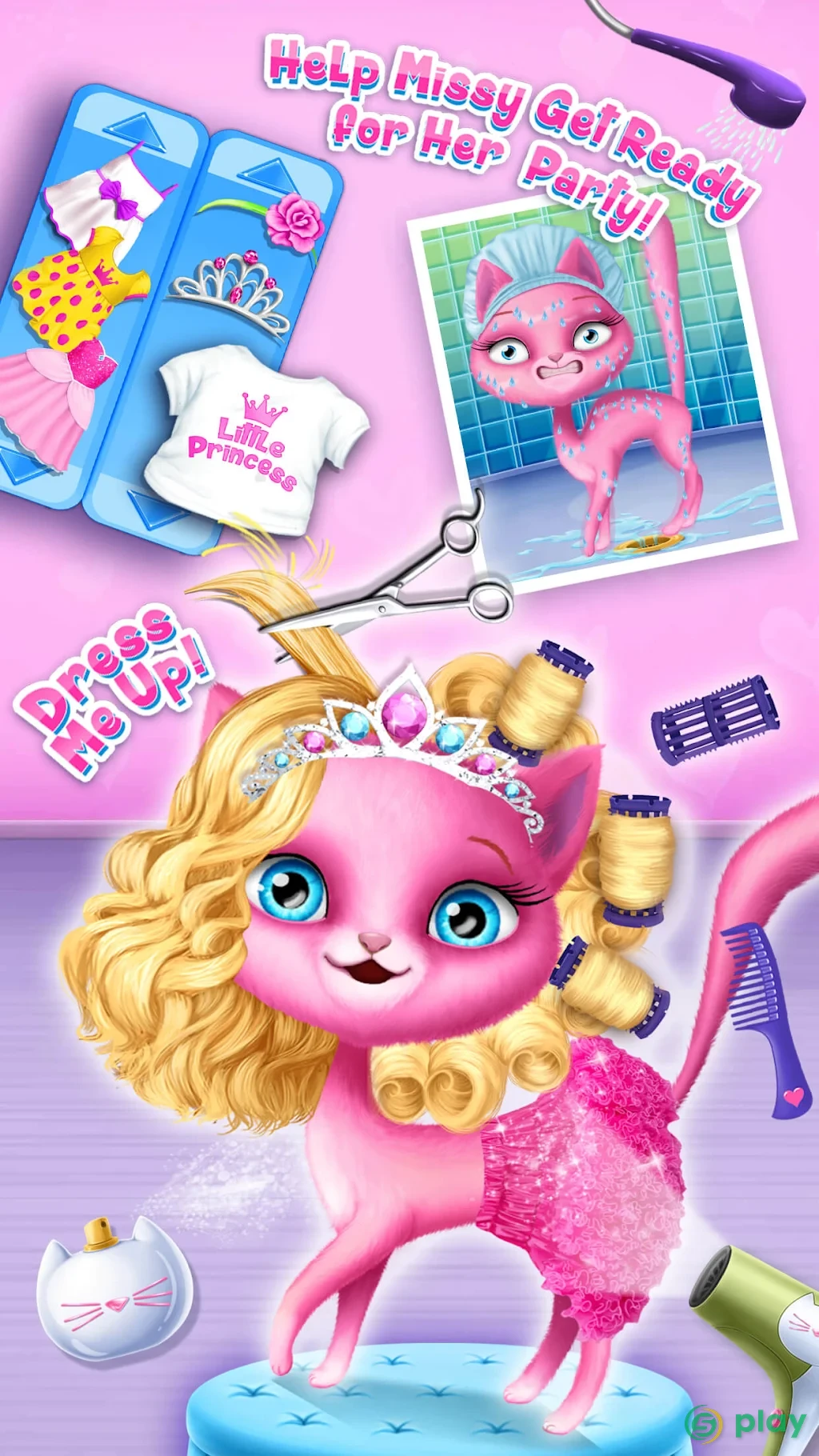 Cat Hair Salon Birthday Party - Virtual Kitty Care — скриншот 4