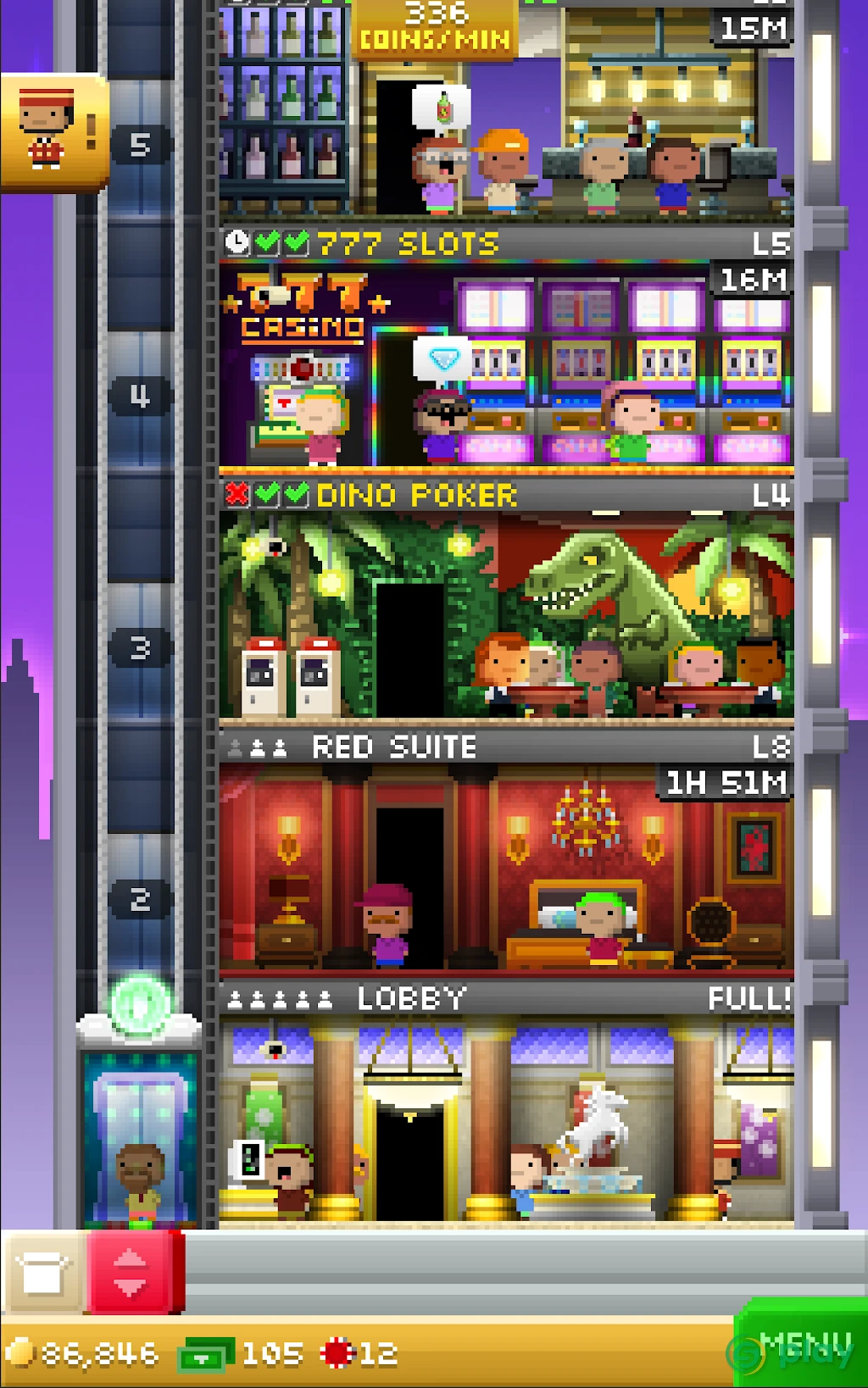 Tiny Tower Vegas — скриншот 11