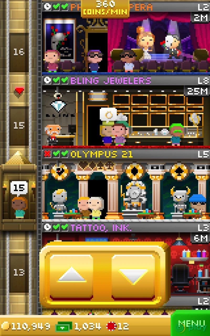 Tiny Tower Vegas — скриншот 3