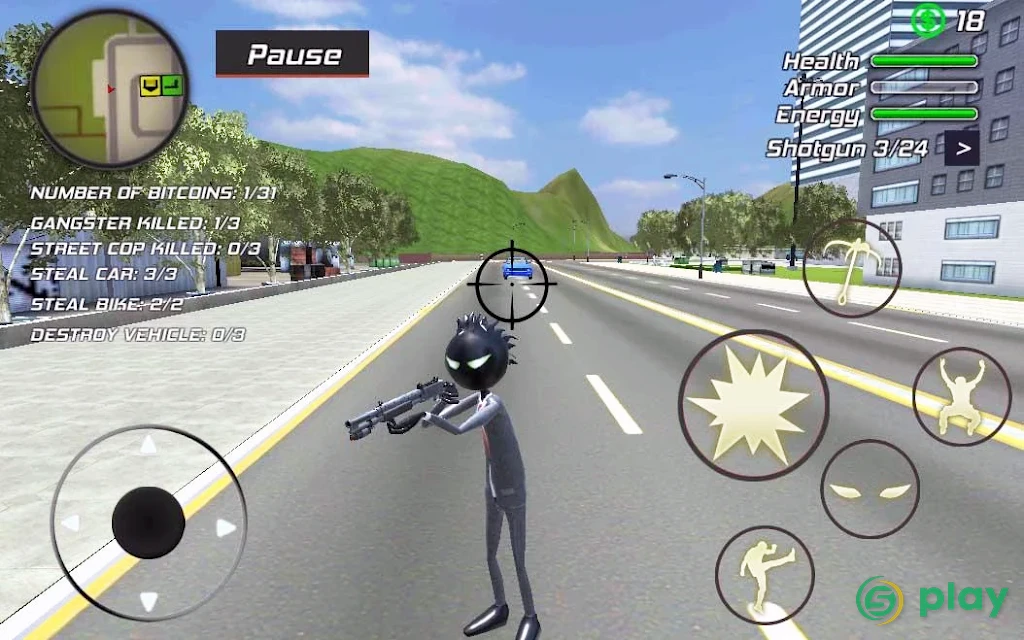 Amazing Crime Strange Stickman - Rope Vice Vegas — скриншот 5