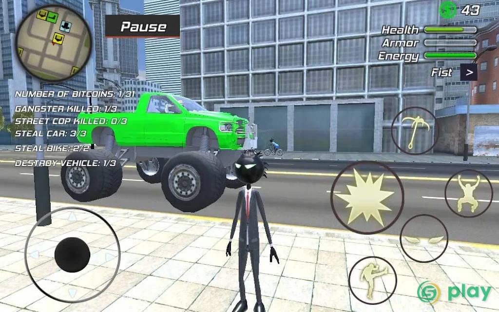 Amazing Crime Strange Stickman - Rope Vice Vegas — скриншот 6