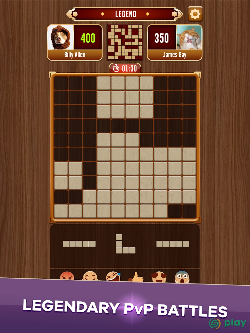 Woody Battle: Online Multiplayer Block Puzzle — скриншот 11