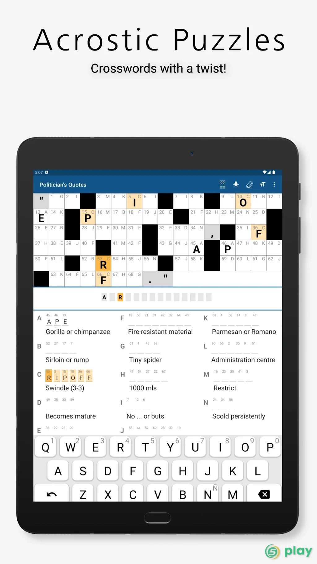 Acrostics Crossword Puzzles — скриншот 8