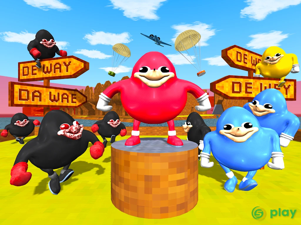 Ugandan Chungus and Knuckles Battle Royale Online — скриншот 11