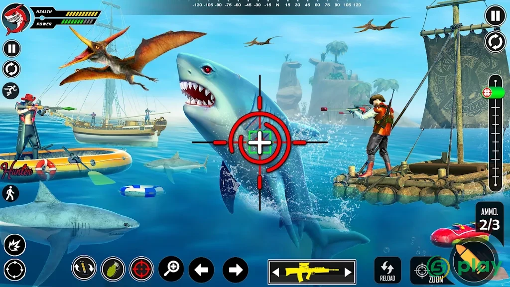 Whale Shark Attack FPS Sniper Shooter — скриншот 2