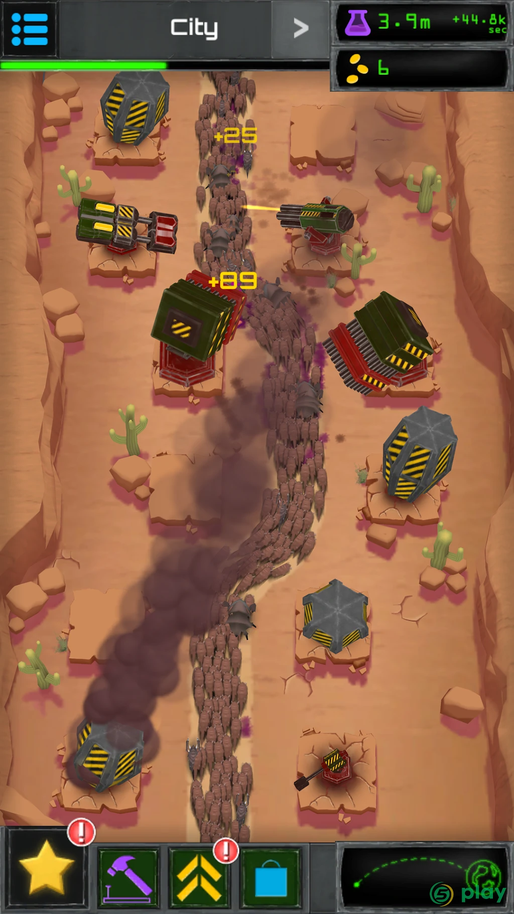 Turret Fusion Idle Clicker — скриншот 1