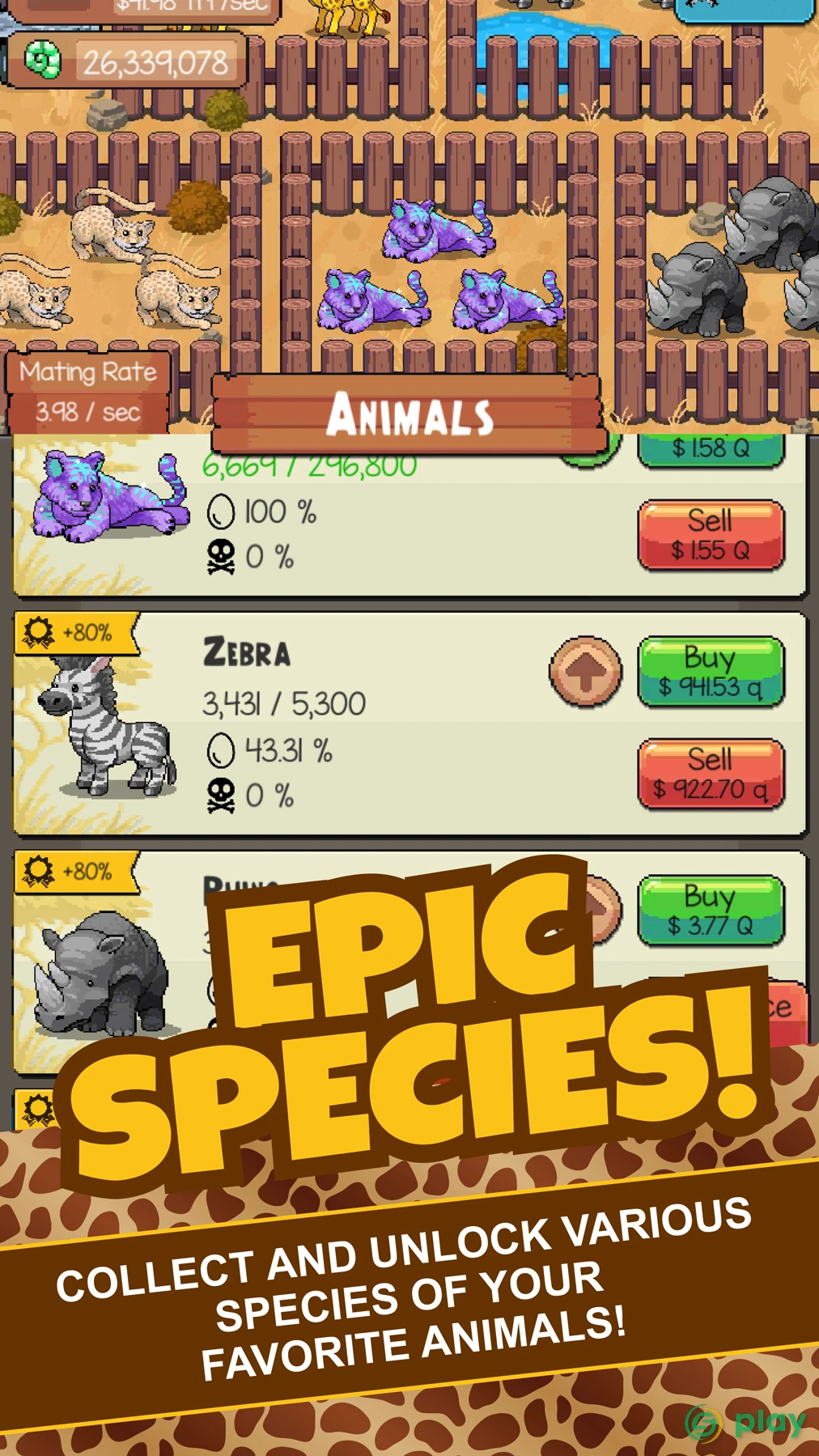 Idle Zoo Tycoon: Tap, Build & Upgrade a Custom Zoo — скриншот 2
