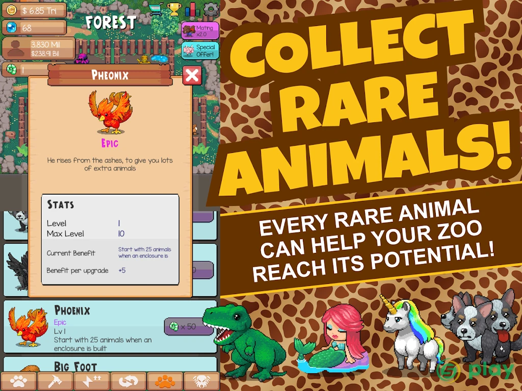 Idle Zoo Tycoon: Tap, Build & Upgrade a Custom Zoo — скриншот 6