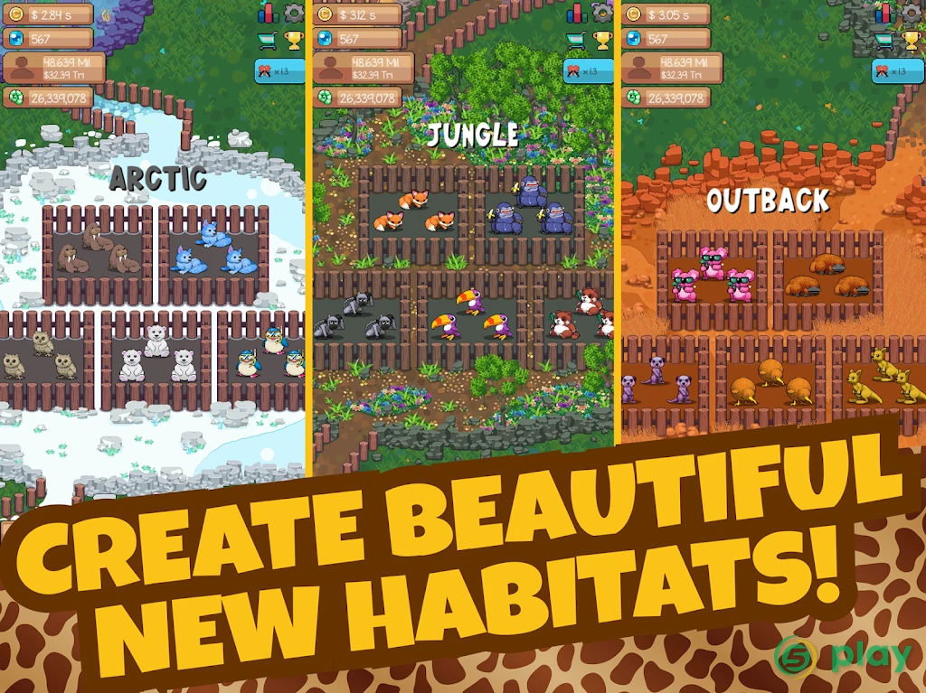 Idle Zoo Tycoon: Tap, Build & Upgrade a Custom Zoo — скриншот 7