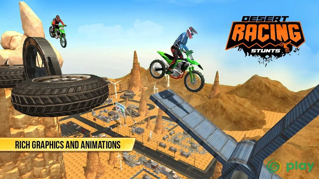 Bike Stunts - Desert — скриншот 4