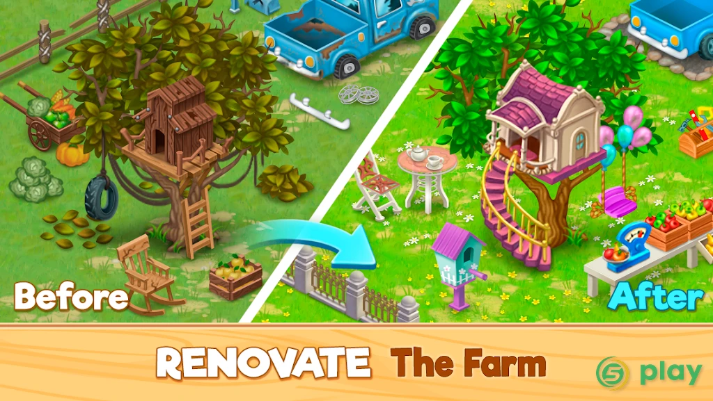 Granny’s Farm: Free Match 3 Game — скриншот 1