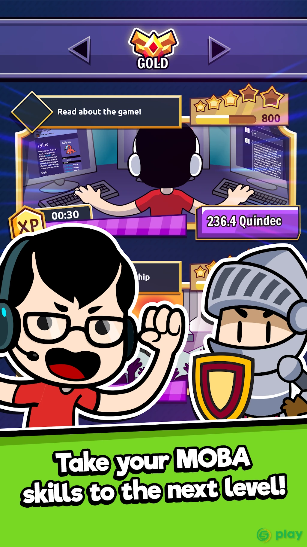 Idle Moba Legends - eSports Tycoon Clicker Game — скриншот 1