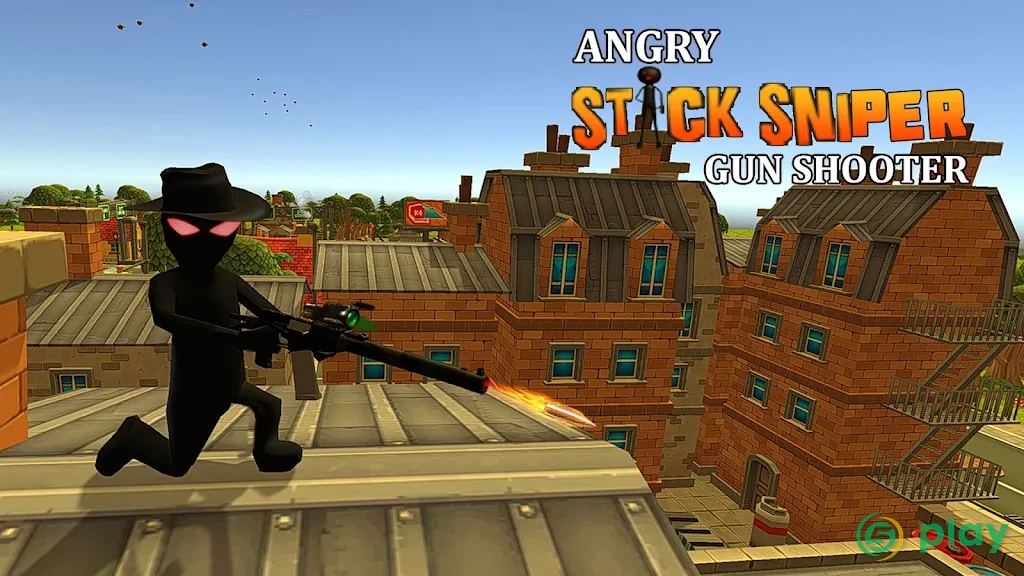 Angry Stick Sniper Gun Shooter — скриншот 8