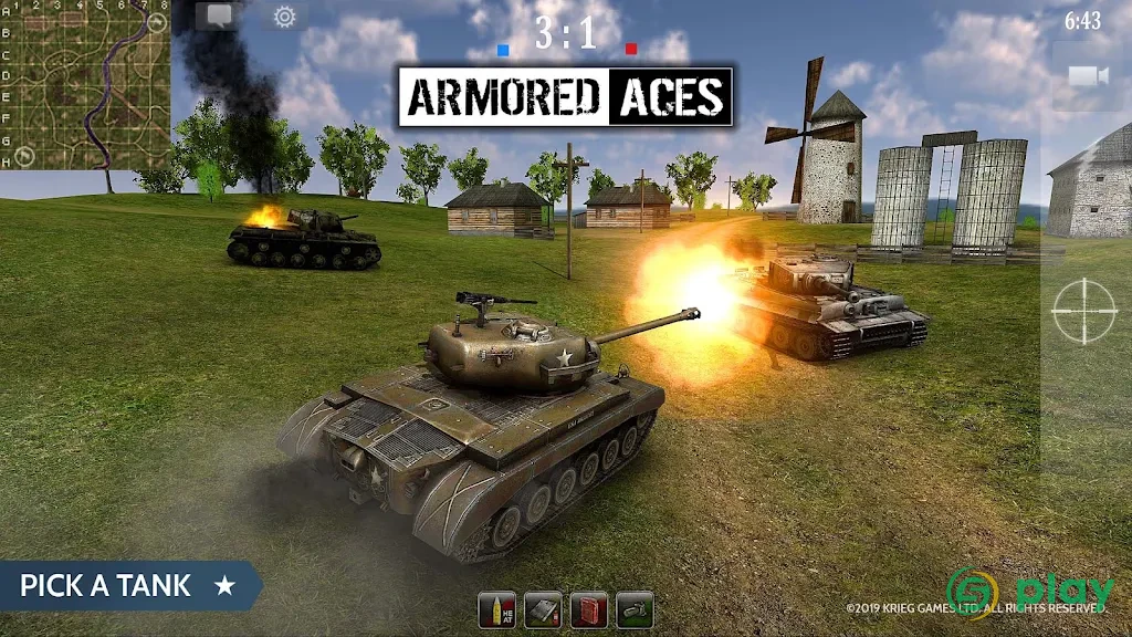 Armored Aces - 3D танки онлайн — скриншот 1