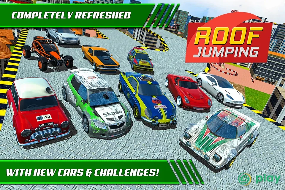 Roof Jumping Car Parking Games — скриншот 1