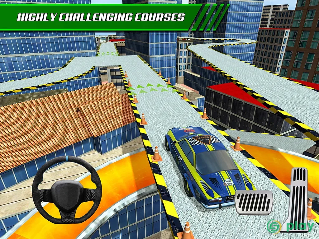 Roof Jumping Car Parking Games — скриншот 13