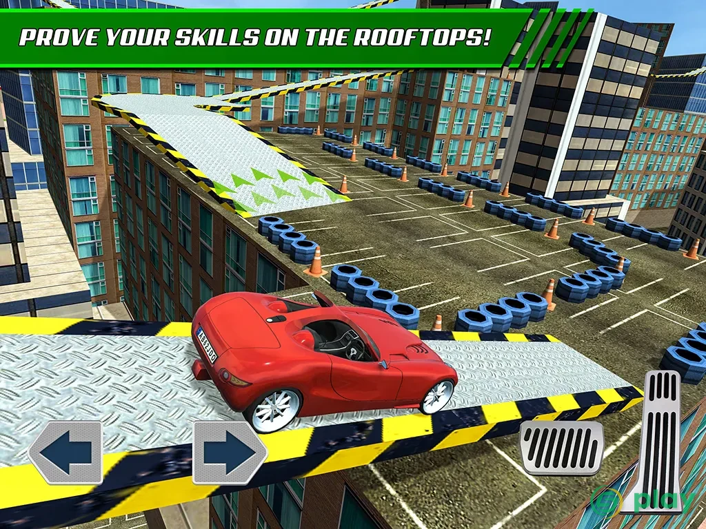 Roof Jumping Car Parking Games — скриншот 15