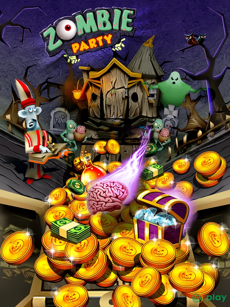Zombie Ghosts Coin Party Dozer — скриншот 11