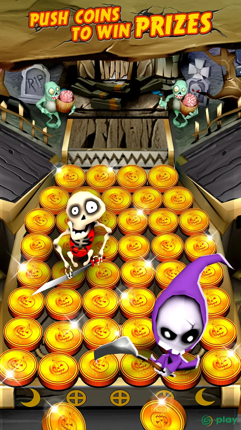 Zombie Ghosts Coin Party Dozer — скриншот 2