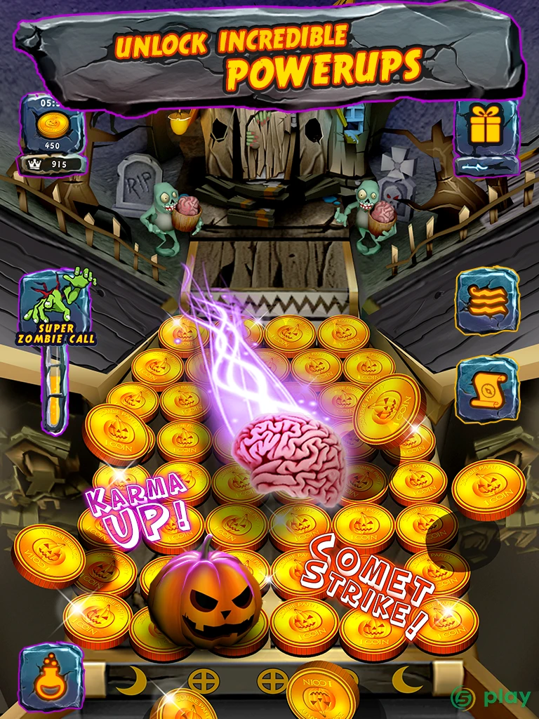 Zombie Ghosts Coin Party Dozer — скриншот 6