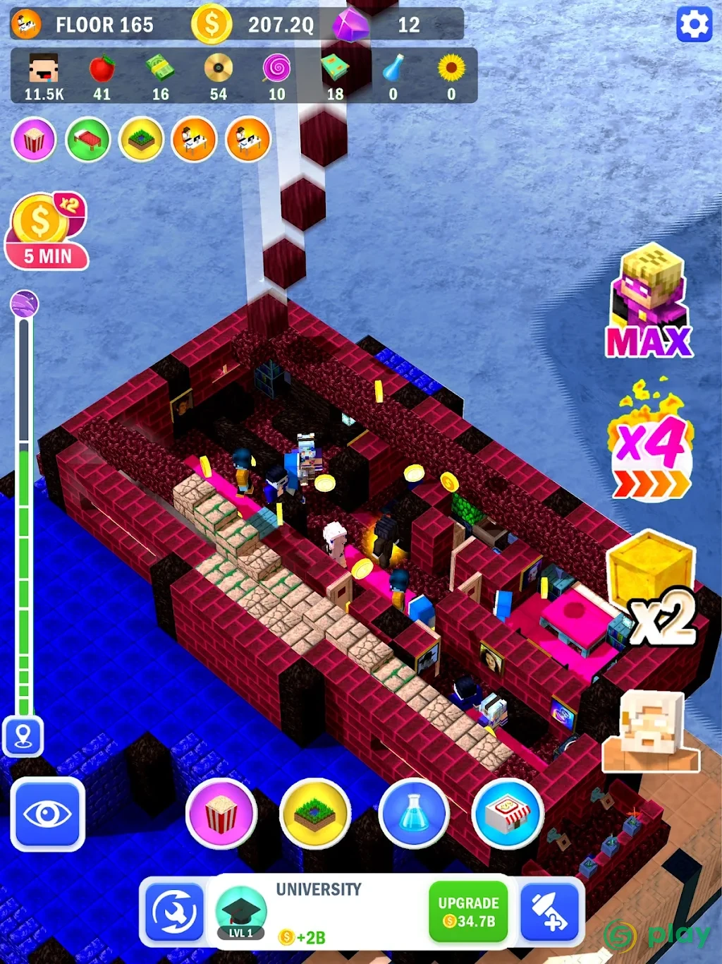 Tower Craft 3D – Строительство блоков идл — скриншот 14