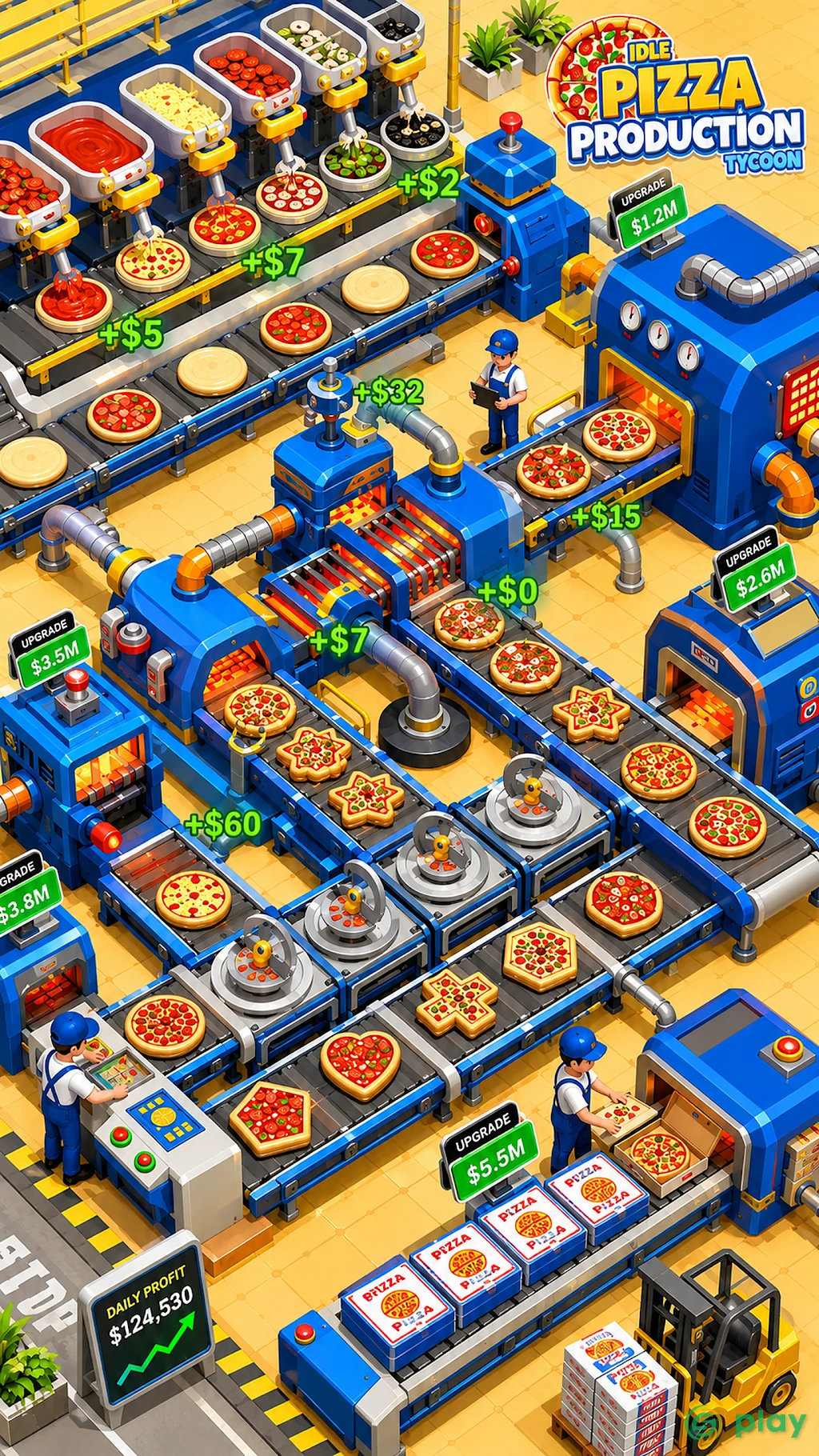 Idle Pizza Production Tycoon — скриншот 1