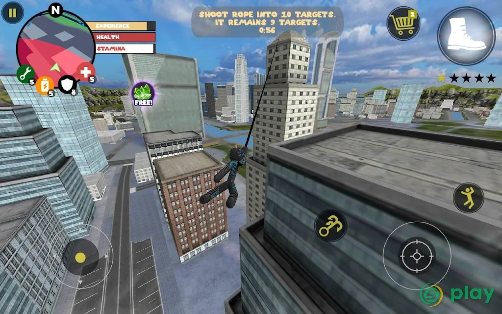 Stickman Rope Hero 2 — скриншот 1