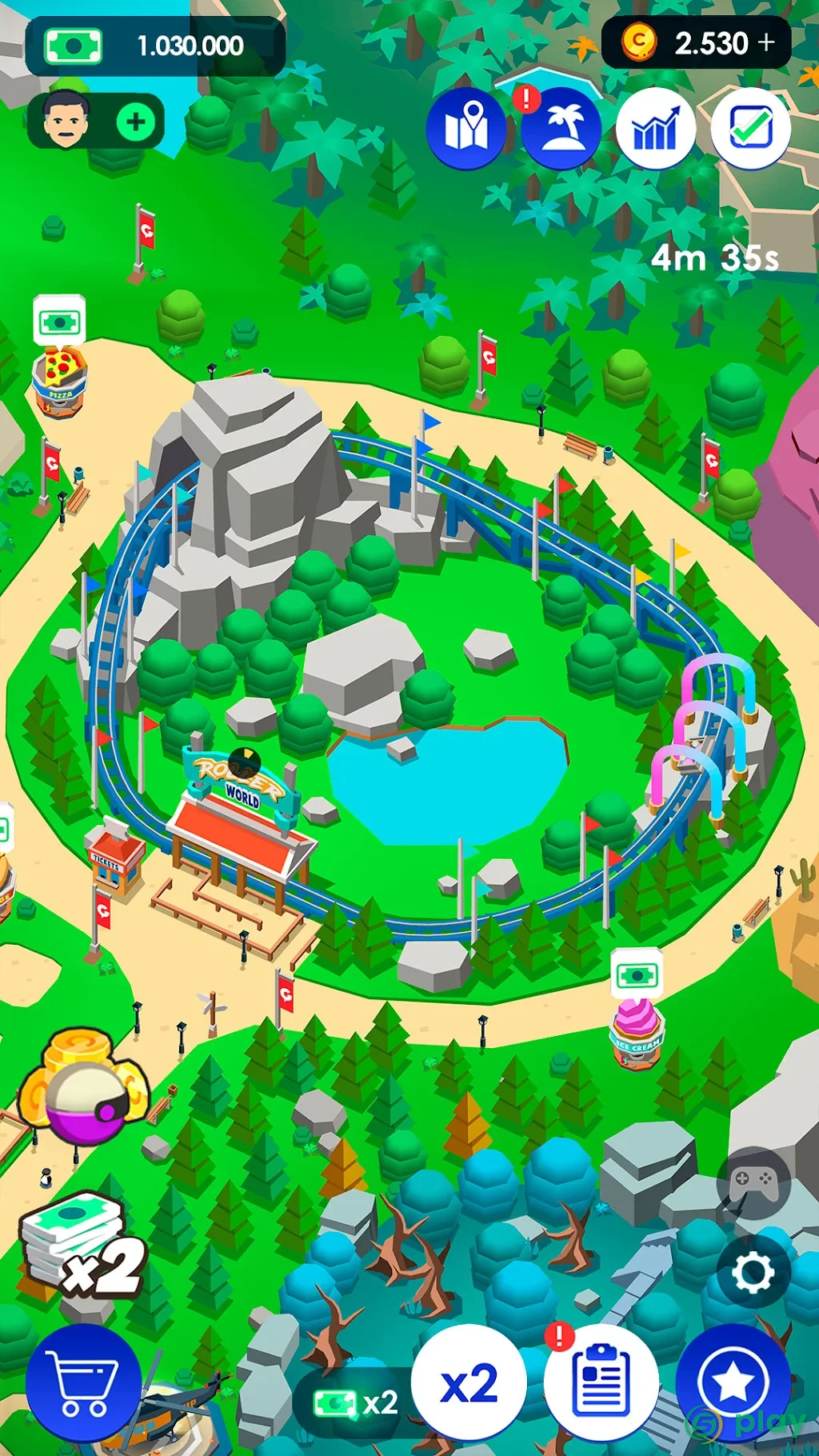 Idle Theme Park - Tycoon Game — скриншот 4