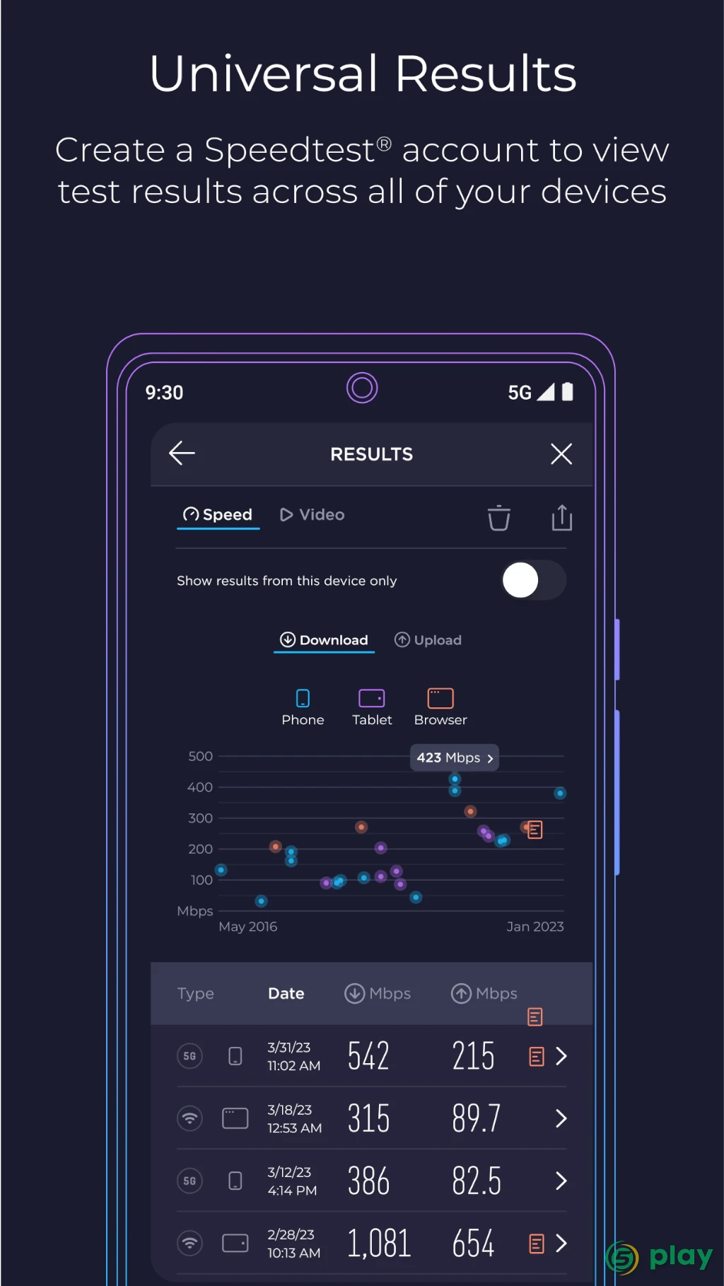 Speedtest.net — скриншот 3