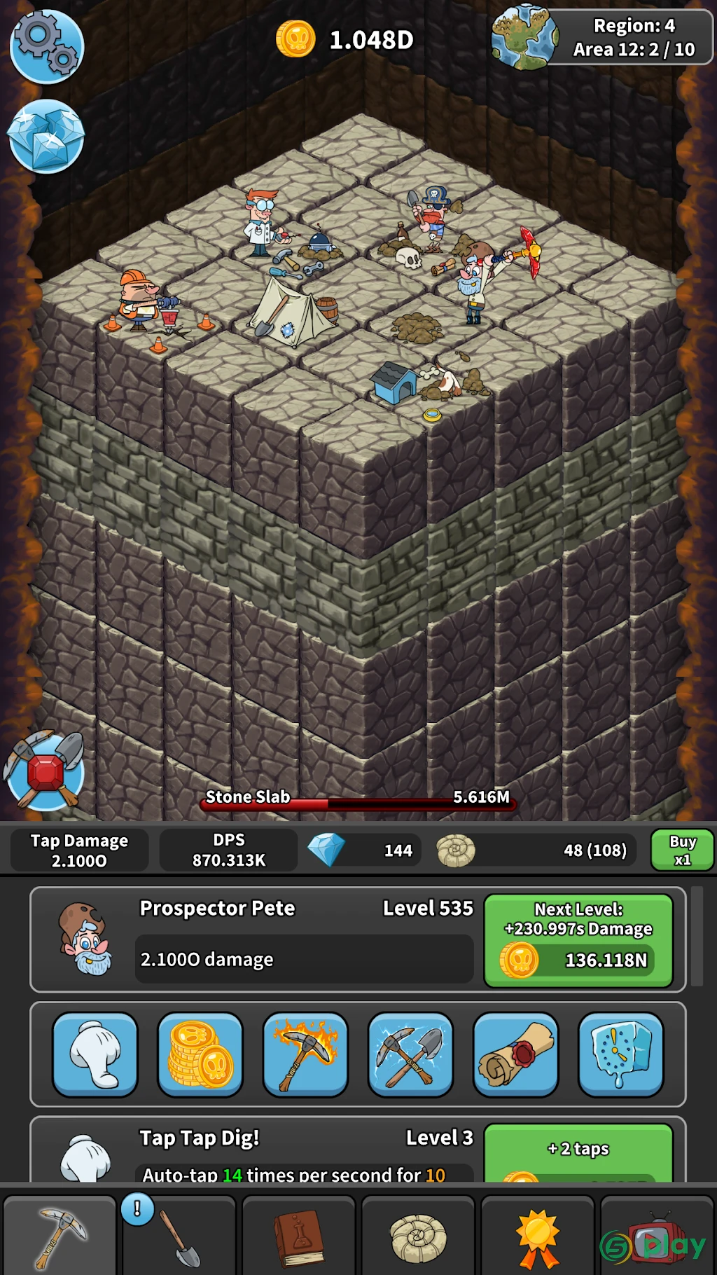 Tap Tap Dig - Idle Clicker Game — скриншот 5